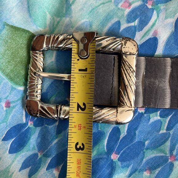 Vintage Leather Post & Co Art Moda Exotic Belt - L (?) - Picture 12 of 12